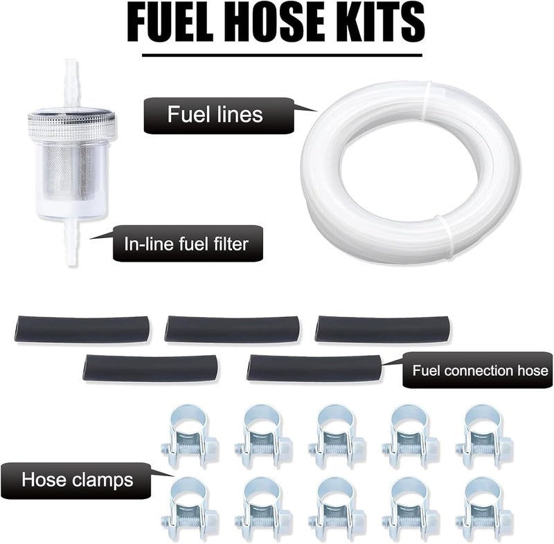 ijuicy Fuel Tank Hose Clip Kit, Fuel Pipe Hose Clip Filter Kit Replacement Part OEM: 1320399A/35320A, Compatible with Webasto Eberspacher Heater (16.4 ft) - Image 4